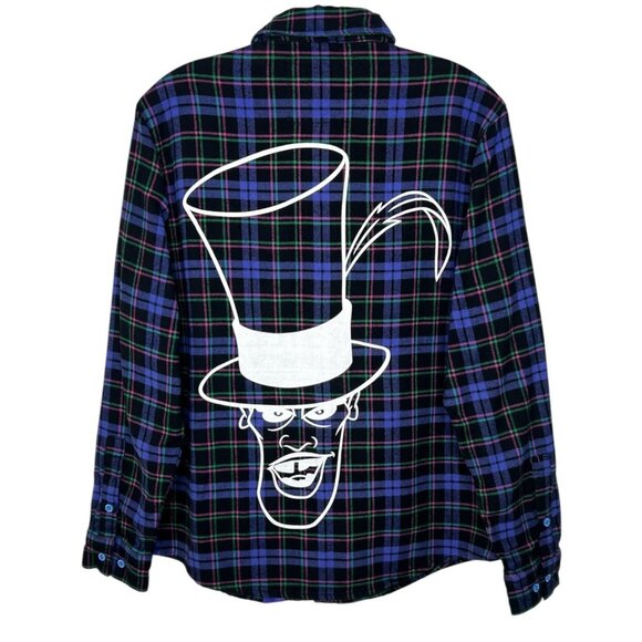 Disney Cakeworthy Dr Facilier Flannel Shirt Princess and Frog Plaid Unisex Small - Picture 1 of 16